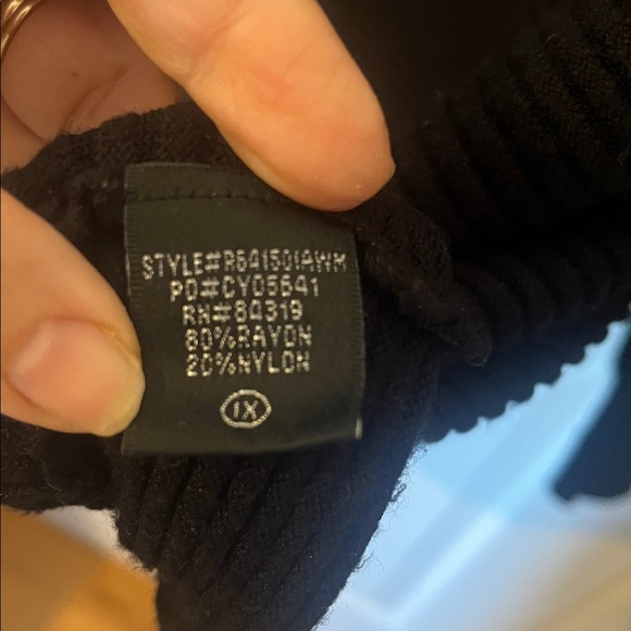 Cyrus Black Ribbed Sweater Womens 1X - Picture 5 of 6